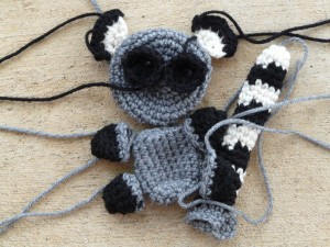 The lemur-to-be ready for assembly
