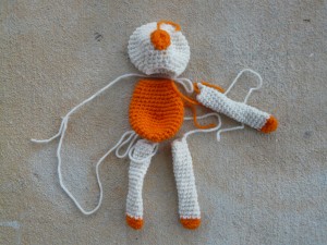A bear featured in Narumi Ogawa's book, Mr. Funky's Super Crochet Wonderful