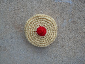 My first attempt at a crochet cherry wink