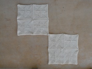 Eight medium squares joined into two large squares