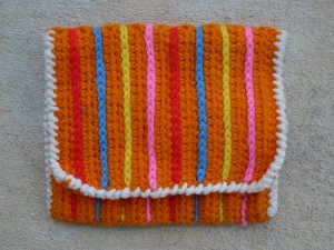 A half-double crochet hook case for my Clover hooks