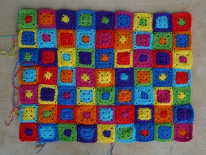 I finish 9 of 16 rows of my cat runner-to-be